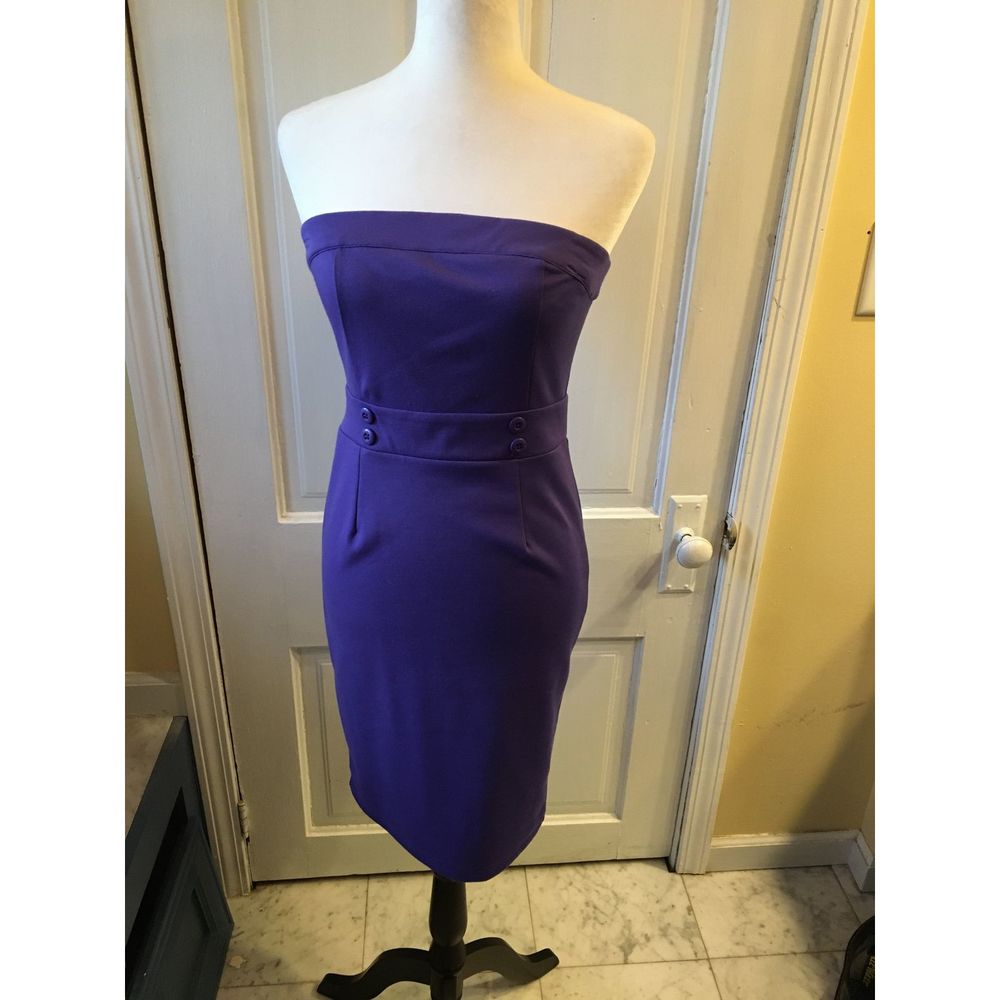 Strapless Purple Dress - Picture 2 of 10